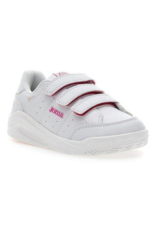 Bele in roza superge z velcro trakovi Joma W Agora Jr 2410