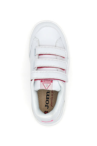 Bele in roza superge z velcro trakovi Joma W Agora Jr 2410