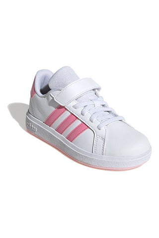Bele in roza superge z velcro zaponko Adidas Grand Court 2 El C