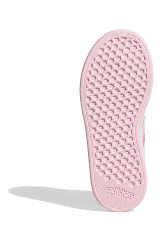 Bele in roza superge z velcro zaponko Adidas Grand Court 2 El C