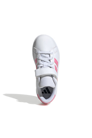 Bele in roza superge z velcro zaponko Adidas Grand Court 2 El C