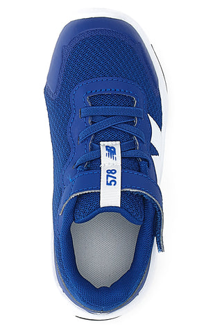Modri športni copati z belim logotipom in velcro zaponko NEW BALANCE 578