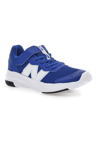Modri športni copati z belim logotipom in velcro zaponko NEW BALANCE