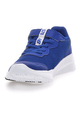 Modri športni copati z belim logotipom in velcro zaponko NEW BALANCE