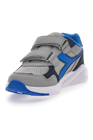 Sive in modre superge z dvojnim velcro trakom Diadora Falcon 5 JR V