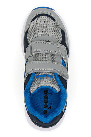 Sive in modre superge z dvojnim velcro trakom Diadora Falcon 5 JR V