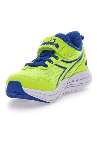 Rumene in modre superge z velcro trakom in elastičnimi vezalkami  Diadora Snipe 2 JR