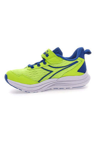 Rumene in modre superge z velcro trakom in elastičnimi vezalkami  Diadora Snipe 2 JR