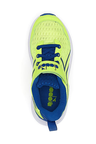 Rumene in modre superge z velcro trakom in elastičnimi vezalkami  Diadora Snipe 2 JR