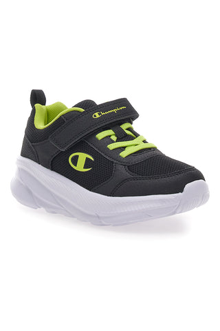 Črne in rumene superge z velcro trakom in elastičnimi vezalkami CHAMPION HRO B PS Low Cut Shoe