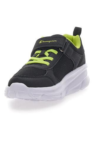 Črne in rumene superge z velcro trakom in elastičnimi vezalkami CHAMPION HRO B PS Low Cut Shoe