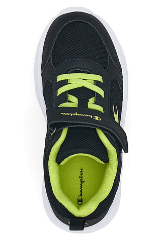 Črne in rumene superge z velcro trakom in elastičnimi vezalkami CHAMPION HRO B PS Low Cut Shoe