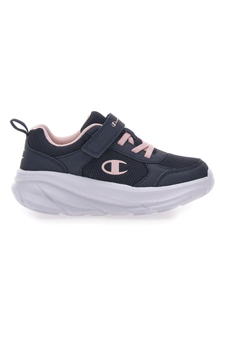Navy superge z elastičnimi vezalkami in roza logotipom CHAMPION HRO G PS Low Cut Shoe