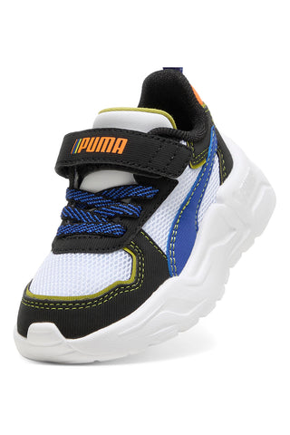 Bele superge z modrimi in oranžnimi detajli PUMA TRINITY LITE STARBLITZ AC+Inf