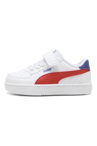 Bele superge z rdečim logotipom na strani in velcro trakom Puma Caven 2.0 AC+ Inf