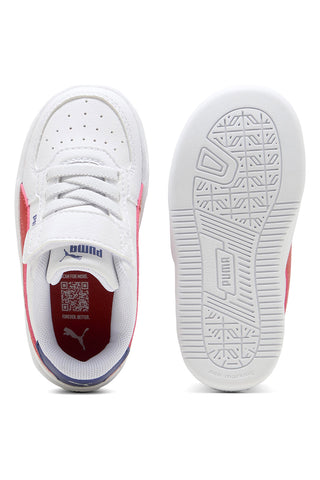 Bele superge z rdečim logotipom na strani in velcro trakom Puma Caven 2.0 AC+ Inf
