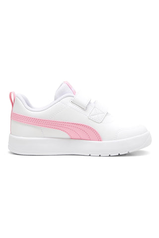 Bele in roza superge Puma Courtflex v3 Ps