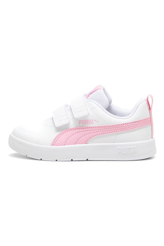 Bele in roza superge Puma Courtflex v3 Ps