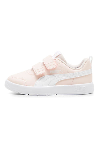 Roza in bele superge z zaponkami Puma Courtflex V3 V PS