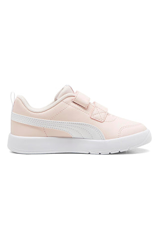 Roza in bele superge z zaponkami Puma Courtflex V3 V PS