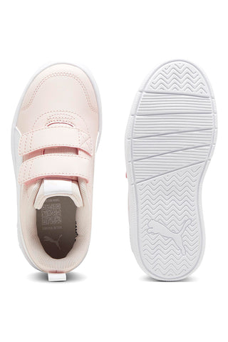Roza in bele superge z zaponkami Puma Courtflex V3 V PS