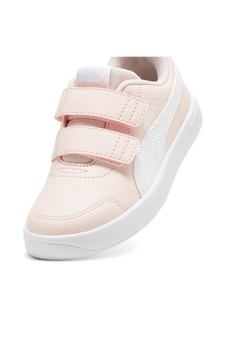 Roza in bele superge z zaponkami Puma Courtflex V3 V PS