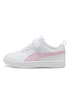 Bele superge z roza logotipom na strani in velcro zaponko Puma RICKIE AC+PS