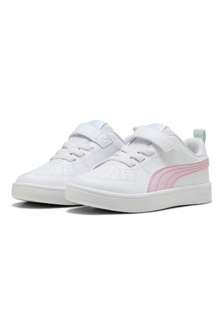 Bele superge z roza logotipom na strani in velcro zaponko Puma RICKIE AC+PS