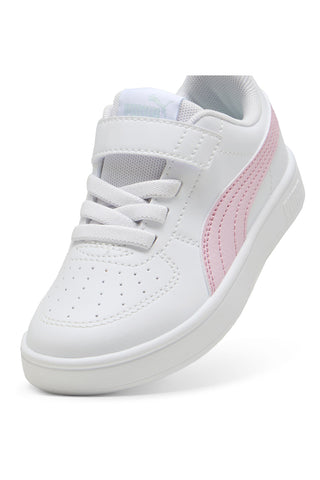 Bele superge z roza logotipom na strani in velcro zaponko Puma RICKIE AC+PS