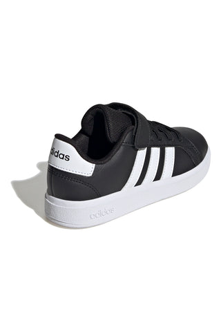 Črni športni copati z belimi črtami ADIDAS GRAND COURT 2 EL C
