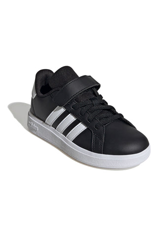 Črni športni copati z belimi črtami ADIDAS GRAND COURT 2 EL C