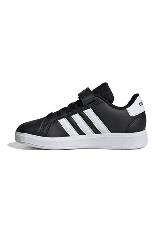 Črni športni copati z belimi črtami ADIDAS GRAND COURT 2 EL C