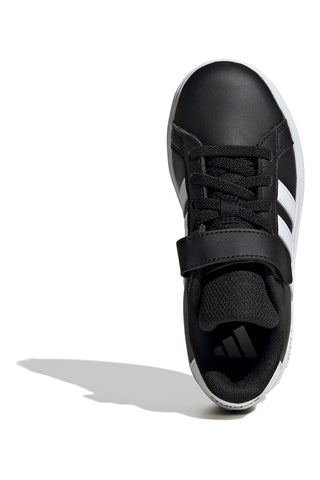 Črni športni copati z belimi črtami ADIDAS GRAND COURT 2 EL C