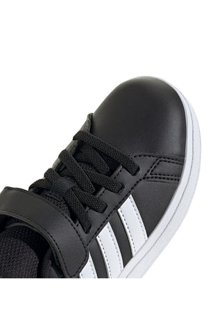 Črni športni copati z belimi črtami ADIDAS GRAND COURT 2 EL C