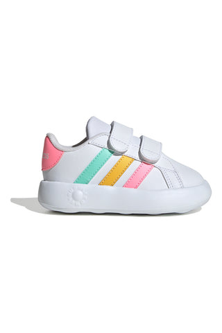 Bele superge za prve korake z velcro trakom ADIDAS GRAND COURT 2.0 CF I