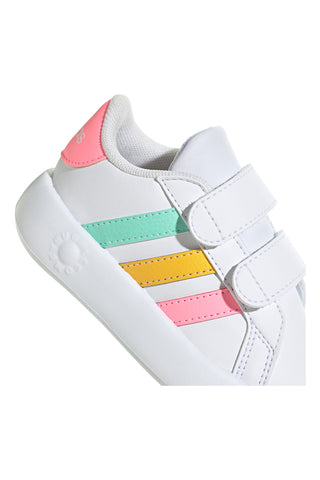 Bele superge za prve korake z velcro trakom ADIDAS GRAND COURT 2.0 CF I