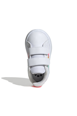 Bele superge za prve korake z velcro trakom ADIDAS GRAND COURT 2.0 CF I