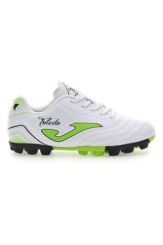 Beli in limetini nogometni čevlji Joma Toledo Jr 2502 Hard Ground