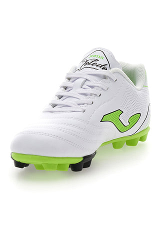 Beli in limetini nogometni čevlji Joma Toledo Jr 2502 Hard Ground