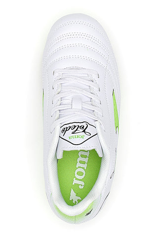 Beli in limetini nogometni čevlji Joma Toledo Jr 2502 Hard Ground
