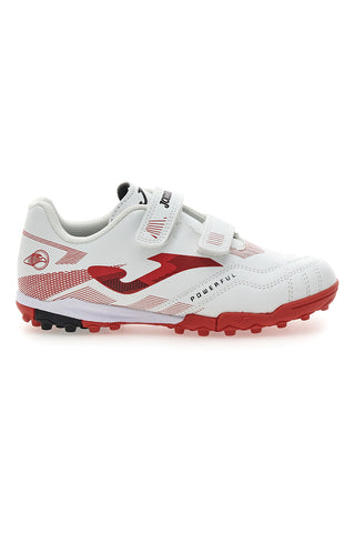 Beli in rdeči čevlji za malonogomet Joma Powerfull Jr 2502 Turf