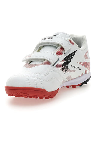 Beli in rdeči čevlji za malonogomet Joma Powerfull Jr 2502 Turf