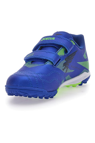 Modri nogometni čevlji z velcro trakovi Joma Powerfull Jr 2504 Turf