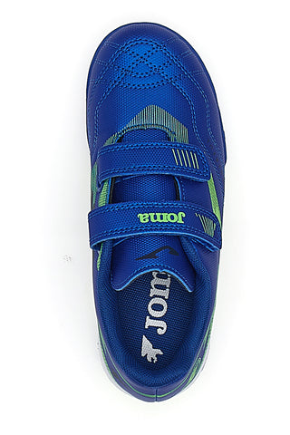 Modri nogometni čevlji z velcro trakovi Joma Powerfull Jr 2504 Turf