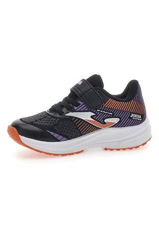 Črni in vijolični superge z velcro trakom JOMA PLATEA LOW JR 2506