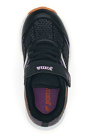Črni in vijolični superge z velcro trakom JOMA PLATEA LOW JR 2506