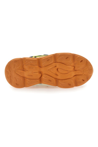 Oranžni superge z črnimi detajli in velcro trakom PITT KIDS K191562
