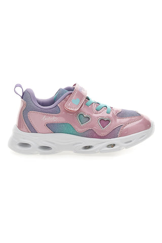 Roza in bele superge s svetlobnimi efekti PITT KIDS K2517
