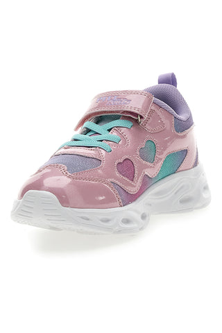 Roza in bele superge s svetlobnimi efekti PITT KIDS K2517