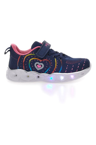 Navy in roza superge s svetlobnimi efekti PITT KIDS K23121